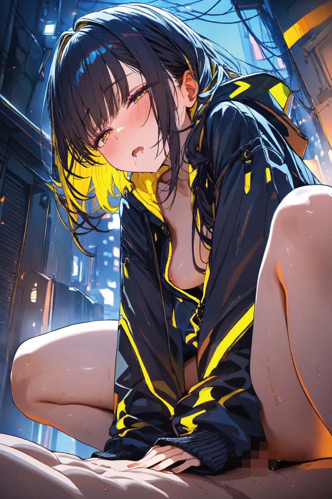 サイバー少女と路地裏密会イチャラブえっち 画像4