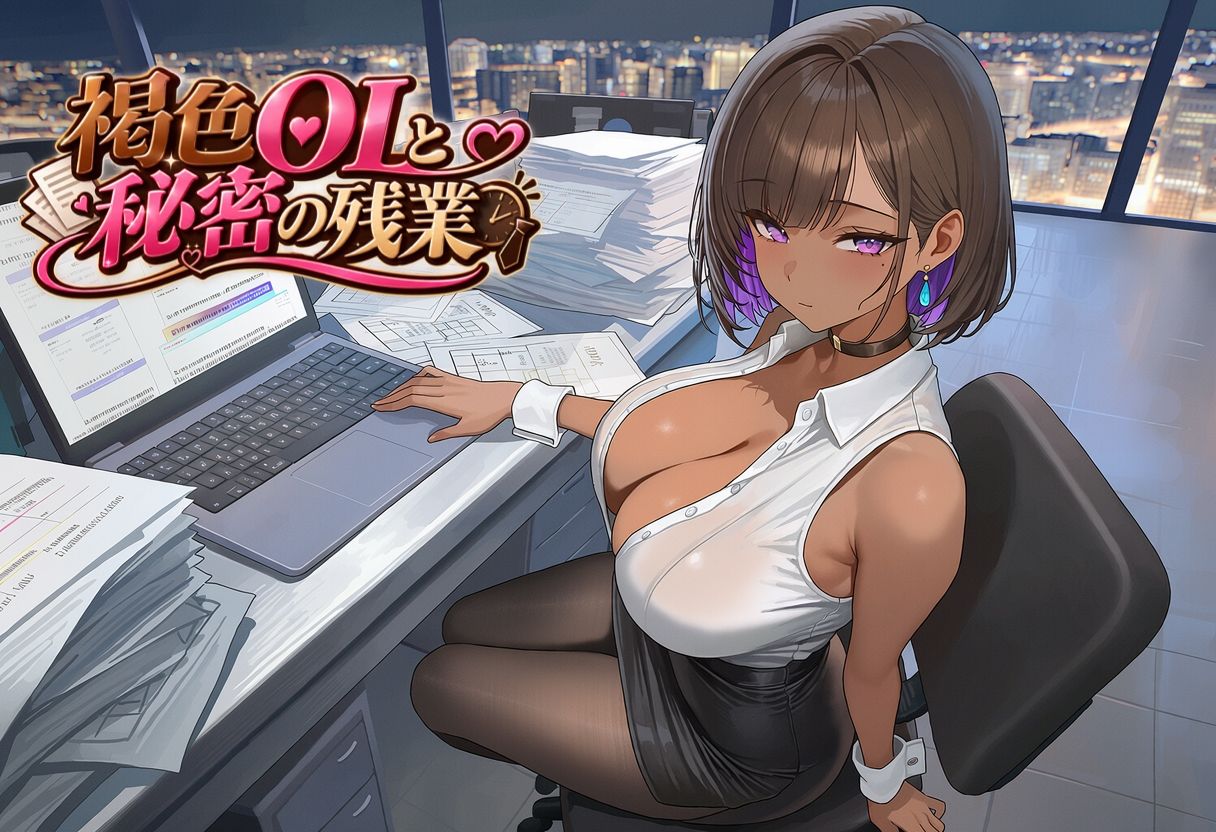 褐色OLと秘密の残業 サンプル画像 1