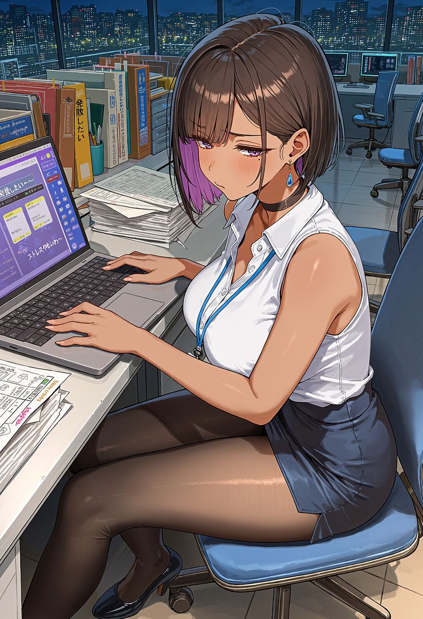 褐色OLと秘密の残業 画像8