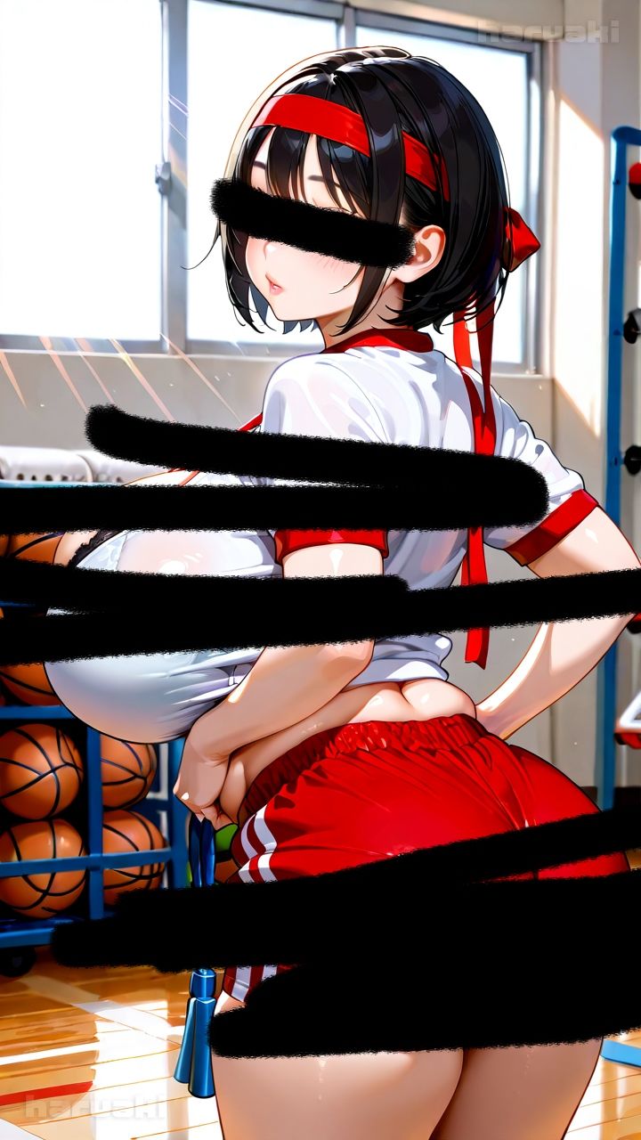 【AIアニメ巨乳美女写真集】Vol.19爆乳ブルマ女子まなみんのひみつの性部活動の作品画像 1