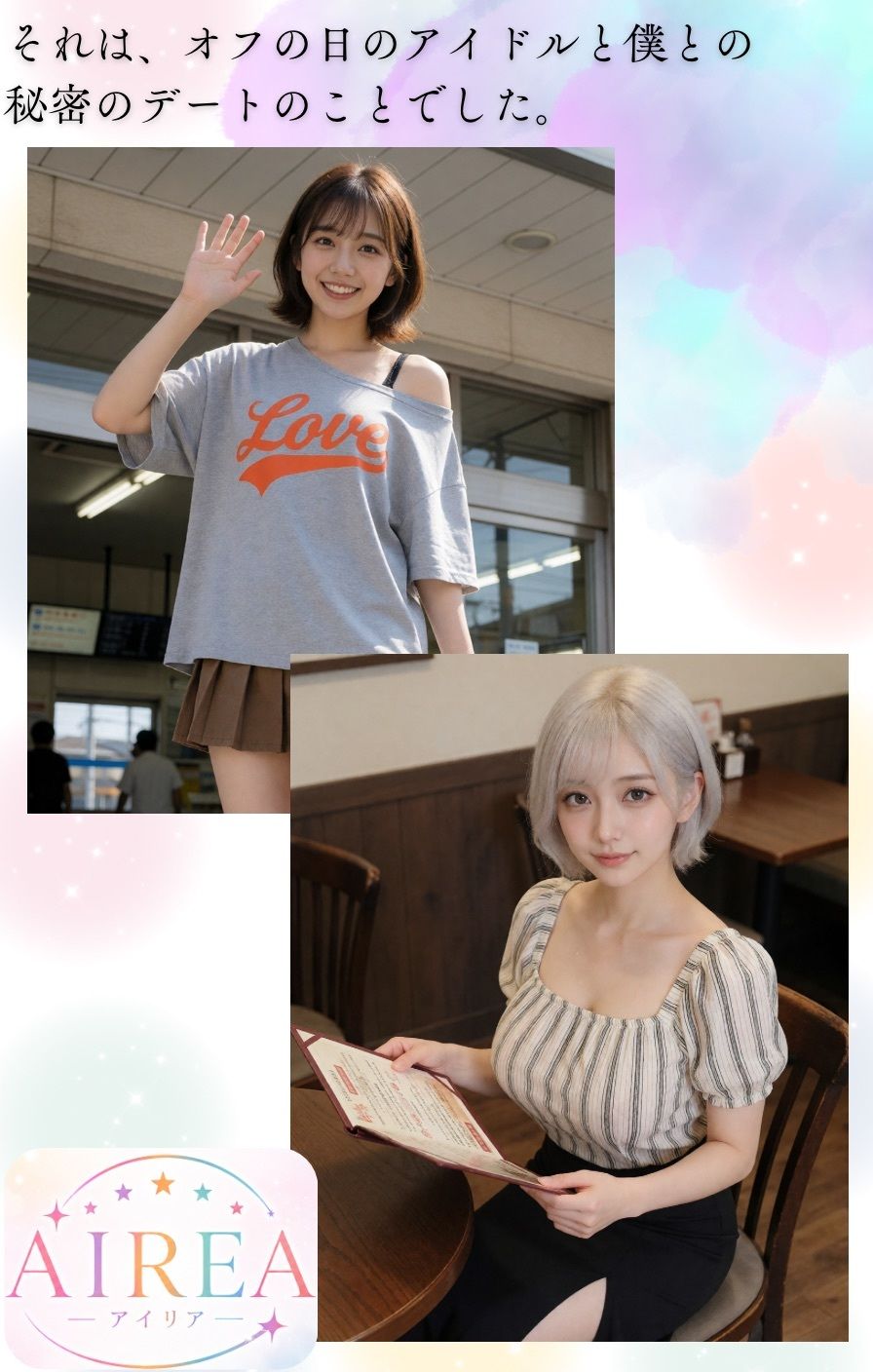 AIREA × NO PANTIE GIRL【ノーパンガール特別編】-オフの日のアイドルと秘密のデート（シオン・アカリ編）