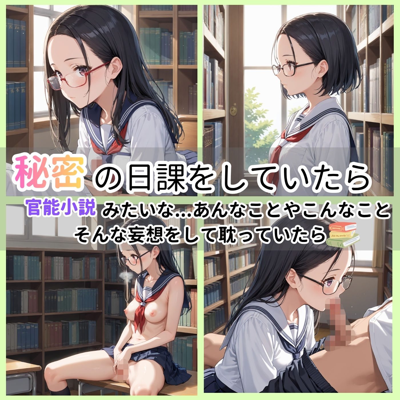 学園性活!図書委員と官能的な秘め事10【メガネ美少女の厳選CG500枚収録】