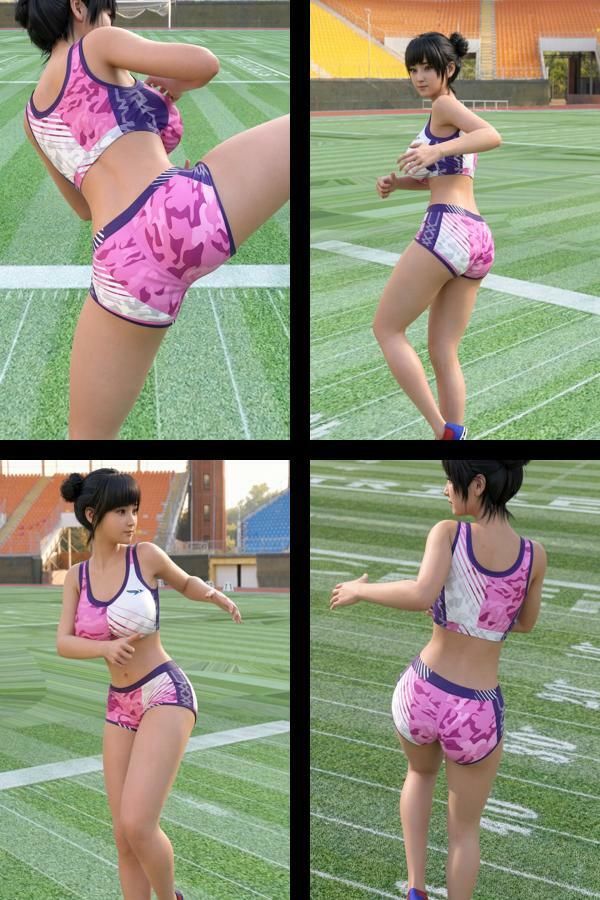 大学生グラビアアイドル 一ノ瀬 廻里の陸上コス風写真集 Real_02