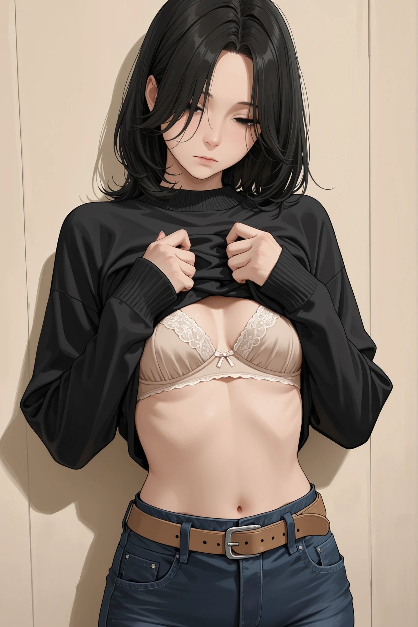 【AIイラスト集】クール系人妻メイド美香の日常〜言いなりファッションショー〜 画像2