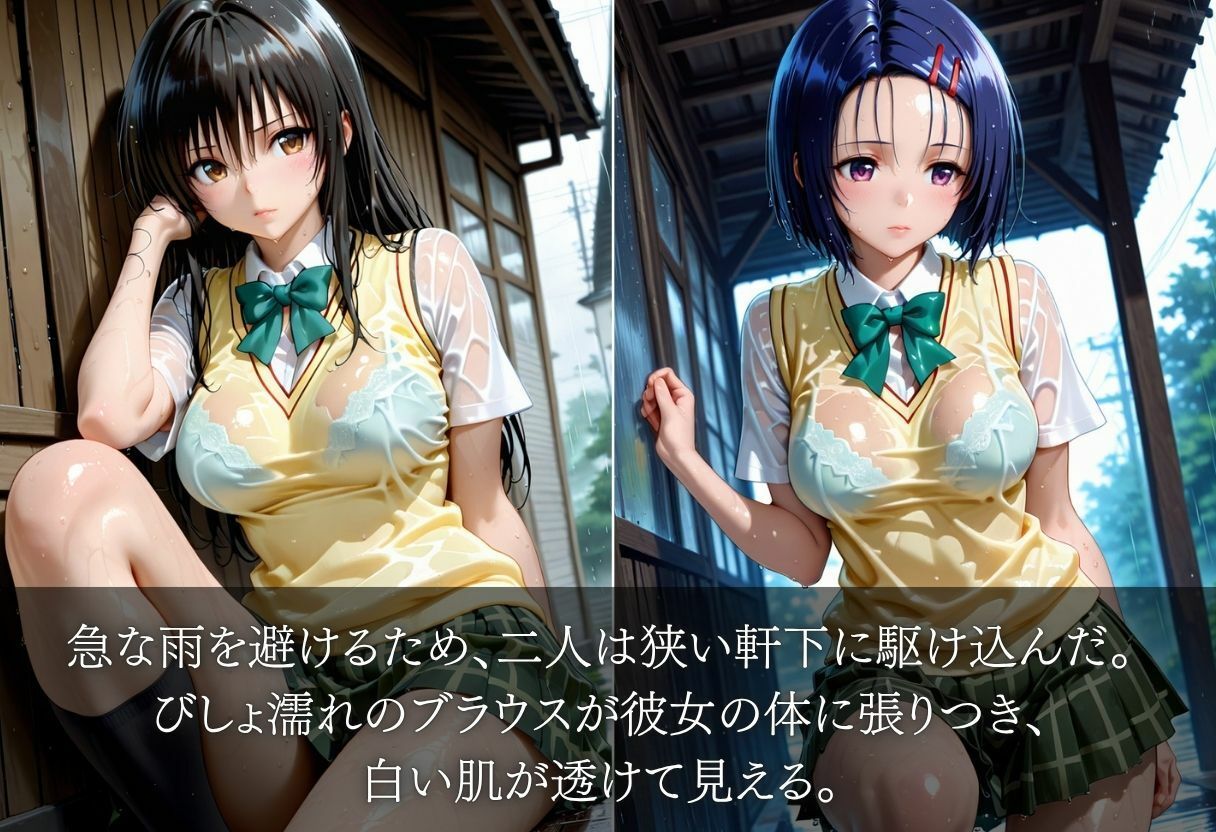 雨宿り中、彼女の濡れた体に我慢できずそのまま・・・ 画像1