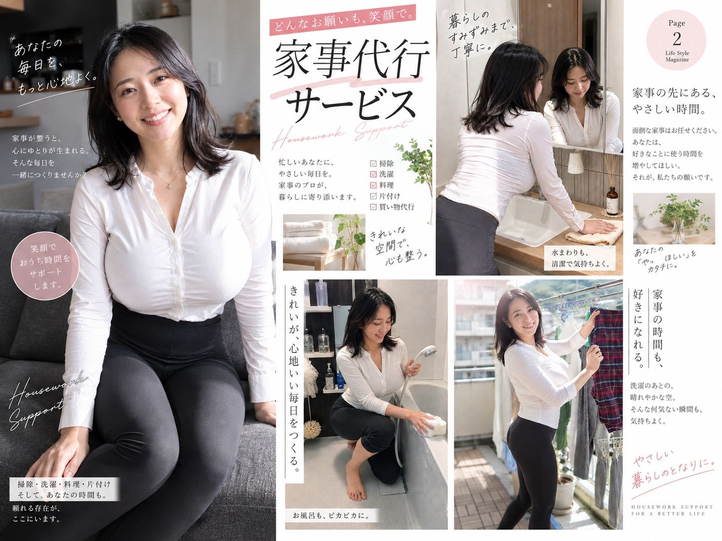 【AI生成】IMAGE VIDEO ＆ AI写真集 Vol.7 中村結衣 わかば家政婦紹介所/家事代行（29） 「エッチなお願いも笑顔でOKしてくれる  妻代行のお姉さん」 画像3