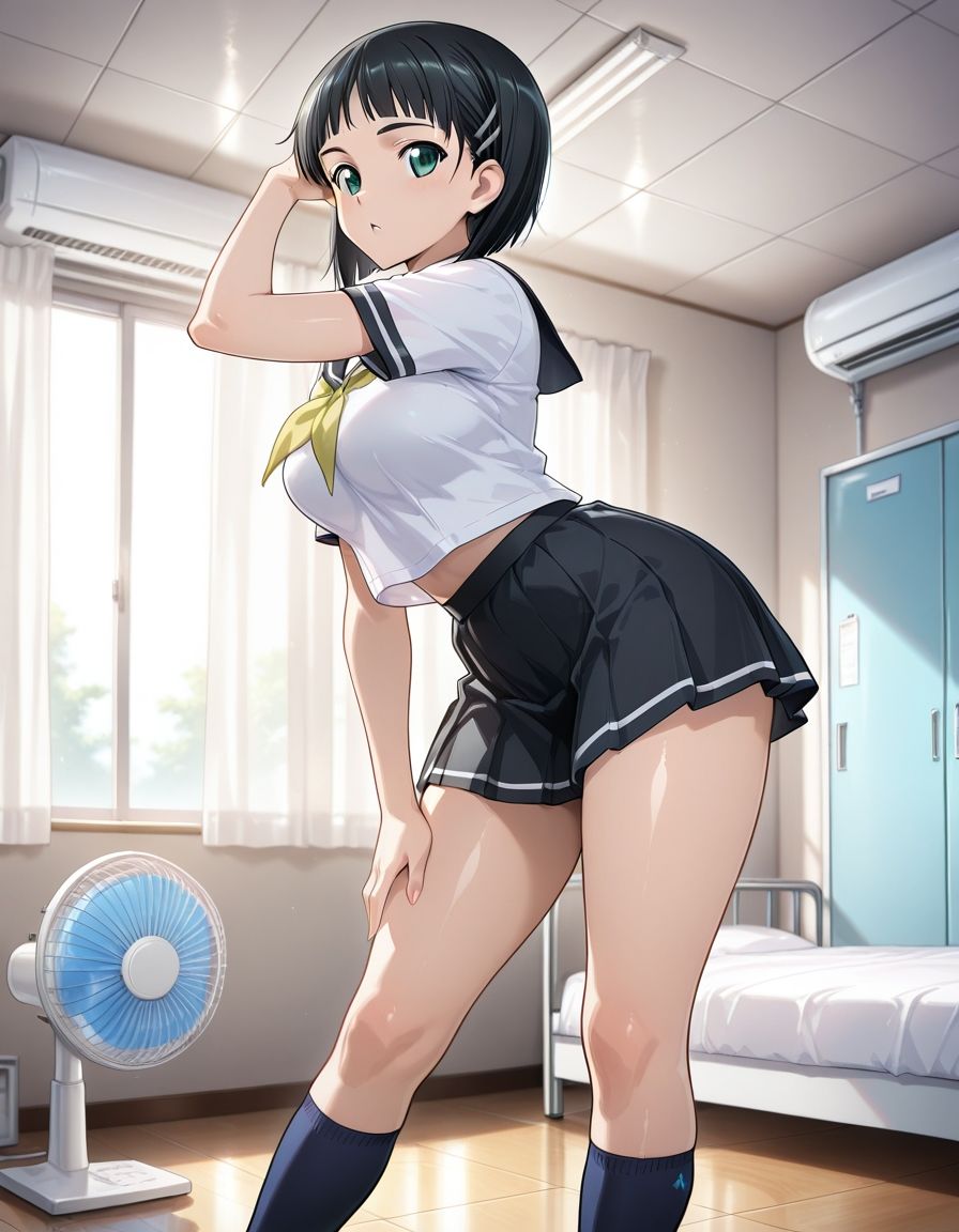 体調不良で保健室で休んでたら、桐ヶ谷◯葉が看病してくれて。。。 画像2