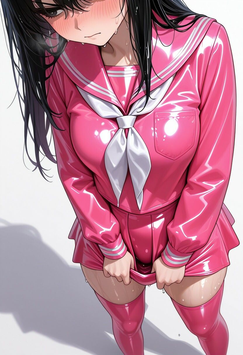 汗だくラテックスセーラー服の作品画像 3
