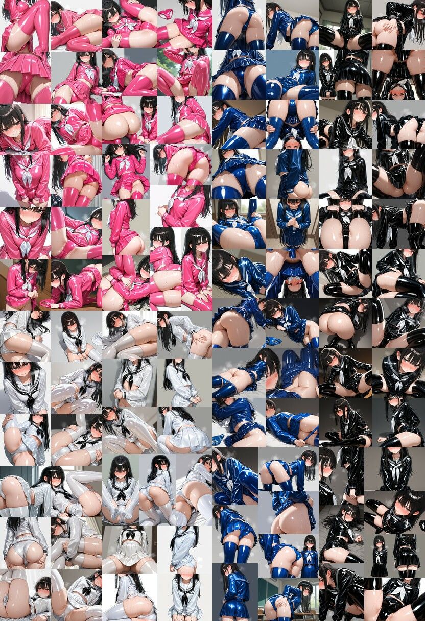 汗だくラテックスセーラー服の作品画像 5