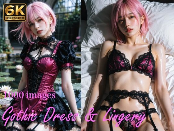 6K高画質保存版｜Elsefield Studio 0004-1＆2 Gothic Dress ＆ Lingery Collection｜ゴシック ドレス＆ランジェリー美女画像1000枚セット