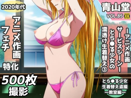 盗撮＆濡れ透けフェチ特化 2020年代アニメ作画特集 とら〇る少女たちの濡れ透け教室生着替え その3 -500枚を撮影-【青山堂】