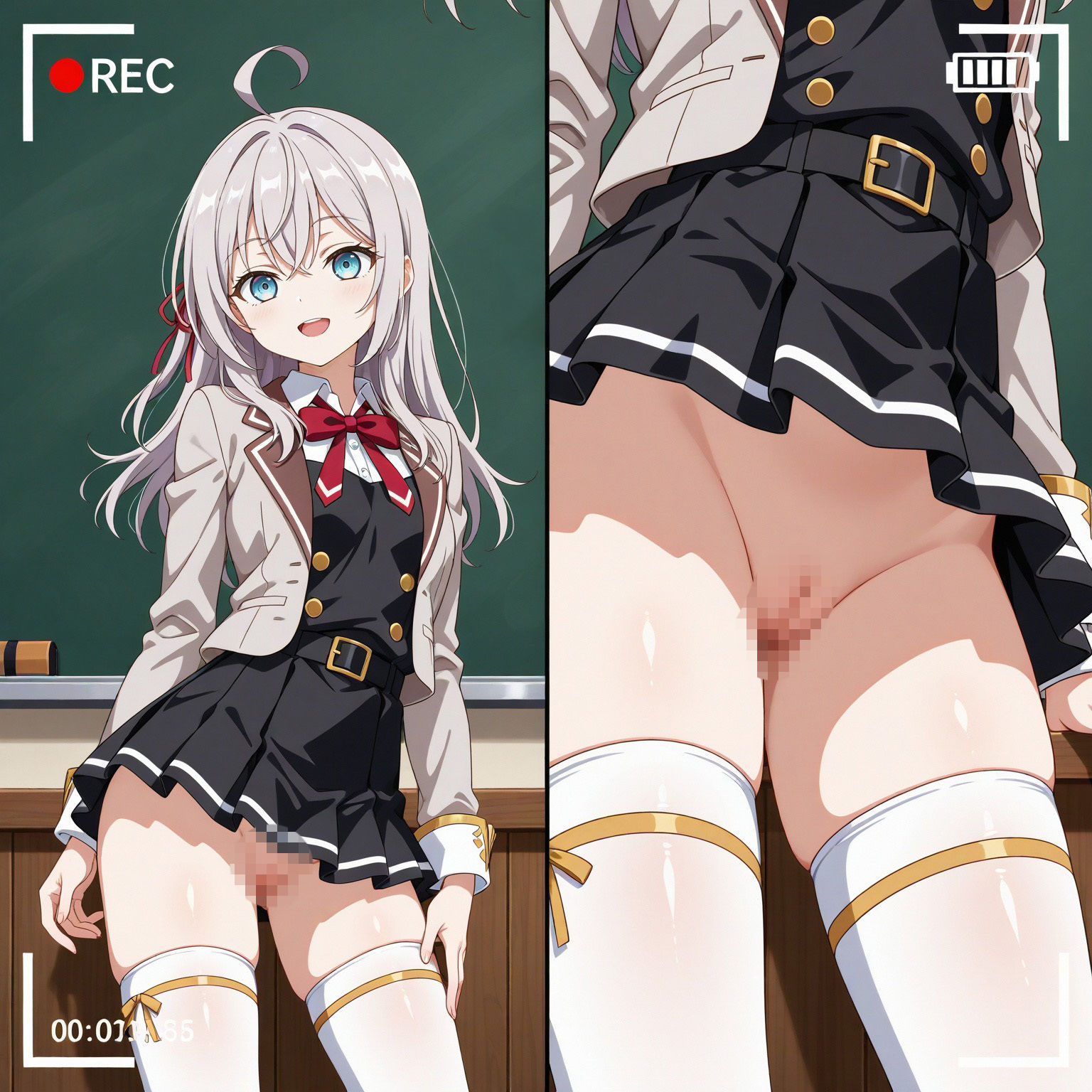 逆さ撮り、全裸露出風【アリサ・ミハイロヴナ・九条風1】 画像2