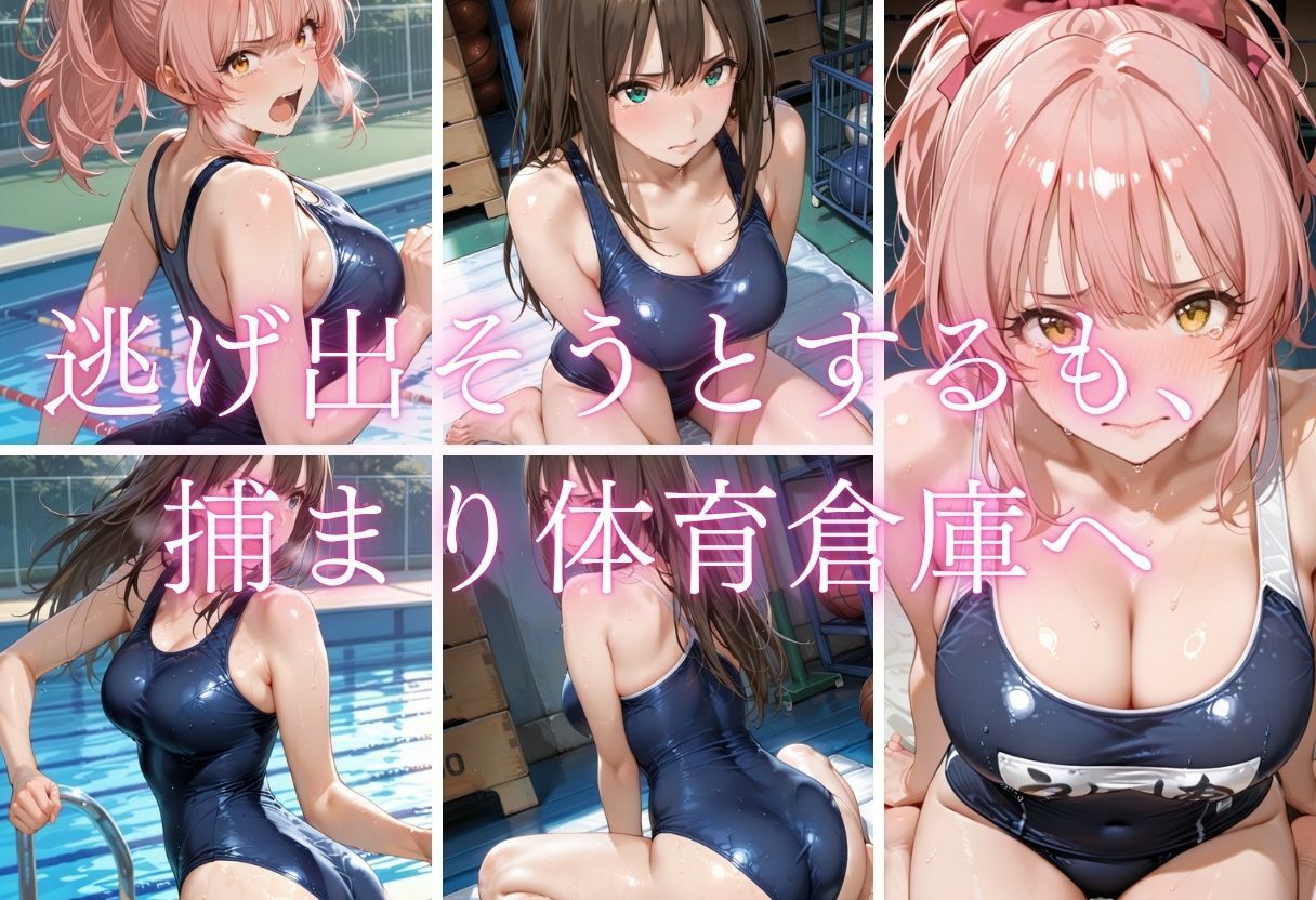 【無料エロ漫画】d_823785 学校のプールでスクール水着を狙う教師〜逃げるヒロインは体育館倉庫で完堕ち〜Vol.1(鬼塚修羅丸)