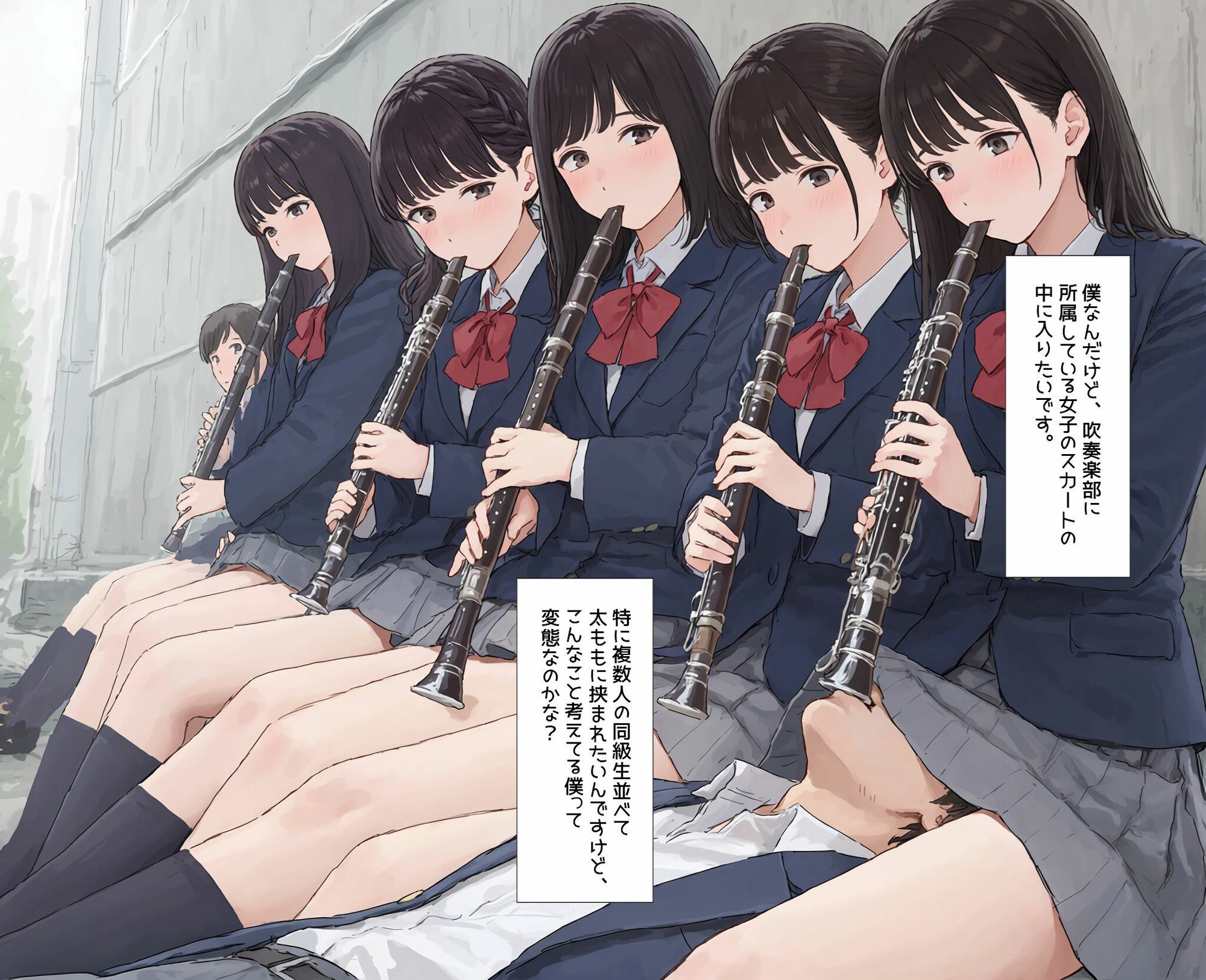 僕はクラリネット吹いている同級生のスカートの中に入りたい 画像1