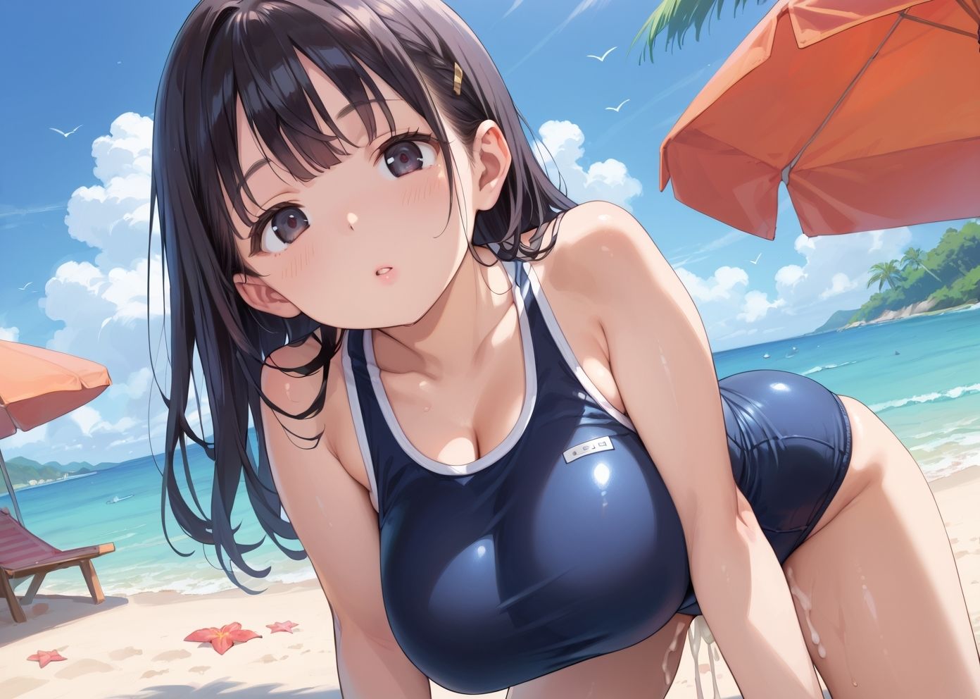 スク水えちえち委員長。CG画像集96