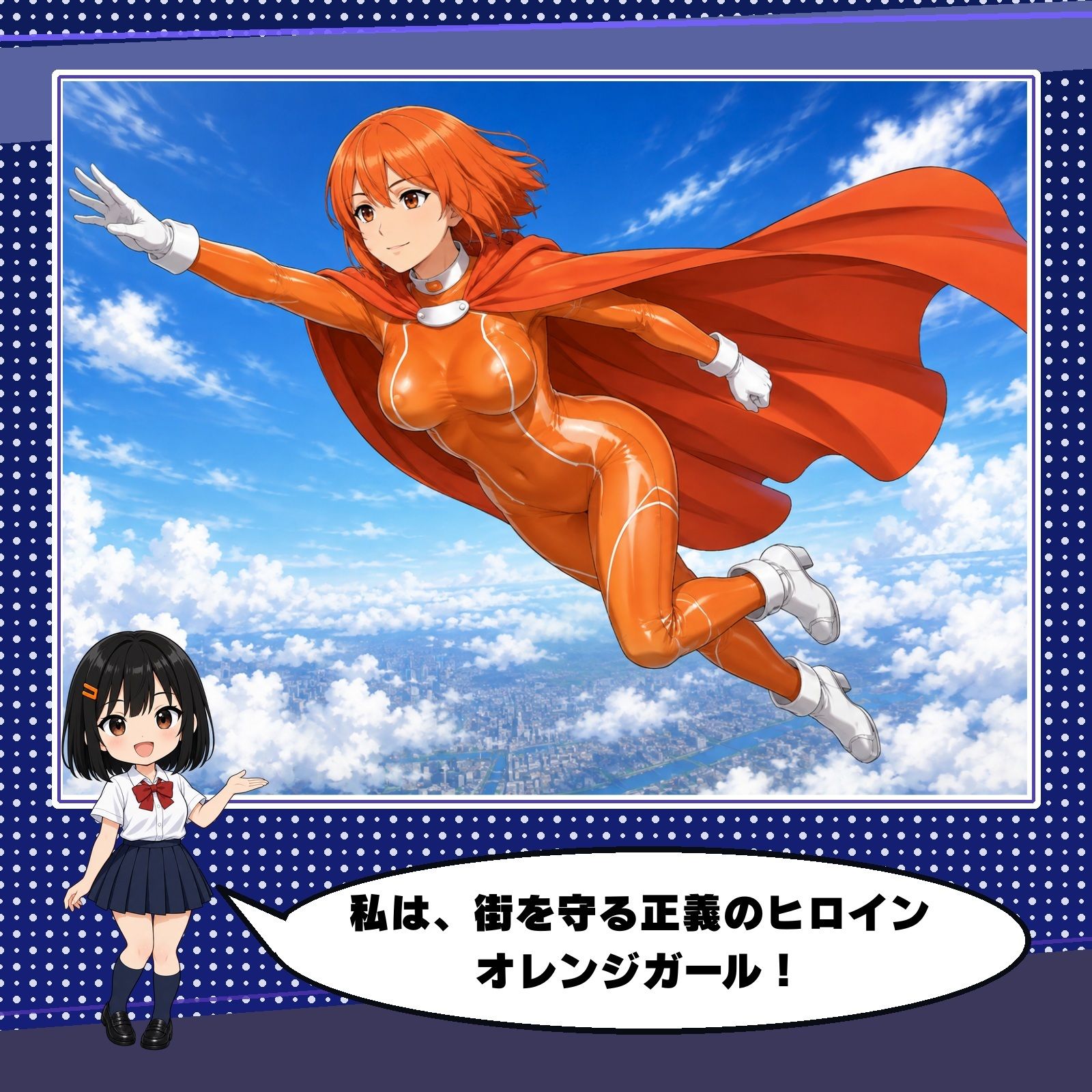 ぴっちりスーツの変身ヒロイン、オレンジガール。悪の組織に完全敗北して二度と戦えなくなる 画像1