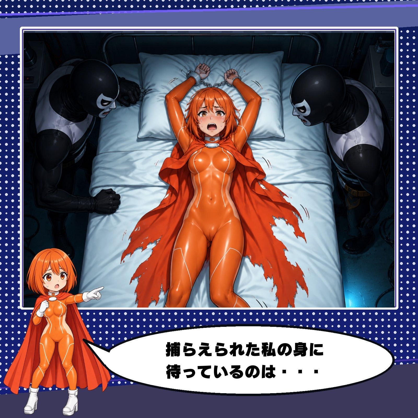 ぴっちりスーツの変身ヒロイン、オレンジガール。悪の組織に完全敗北して二度と戦えなくなる 画像4