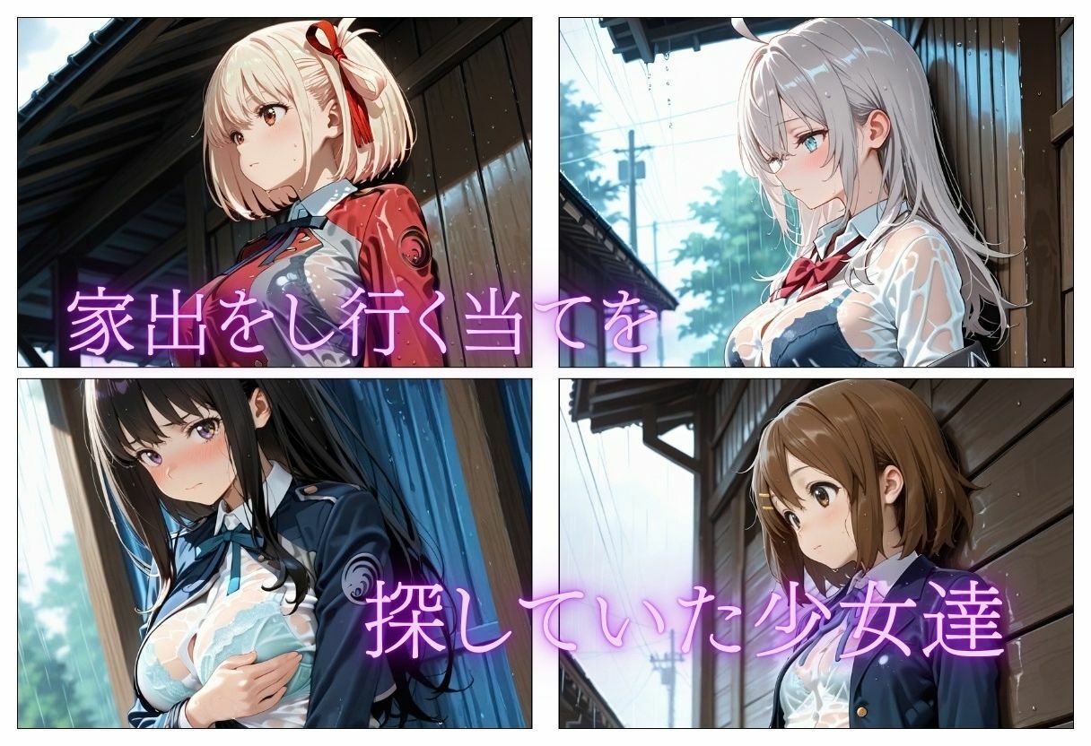 ずぶ濡れ家出少女 メス堕ち 画像1