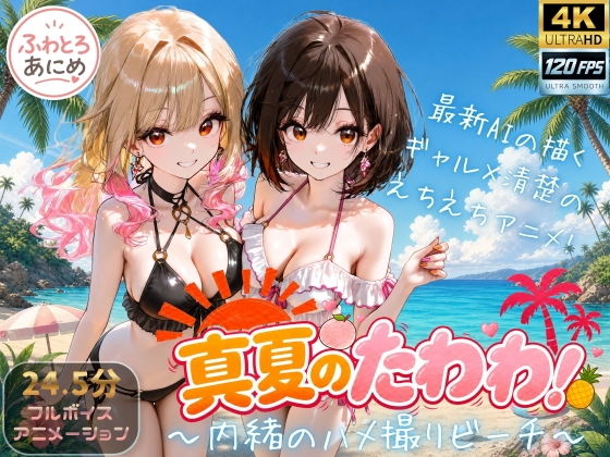 【4K 120FPS】真夏のたわわ! 〜内緒のハメ撮りビーチ〜 (ふわとろあにめ) | (d_824712)(DLsite:RJ01727532)
