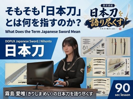 パンチラガチャ★霧島 愛唯(きりしま めい)『日本刀を語り尽くす』第1章-まず「日本刀とは何か」を知る(001-そもそも「日本刀」とは何を指すのか?) 画像1
