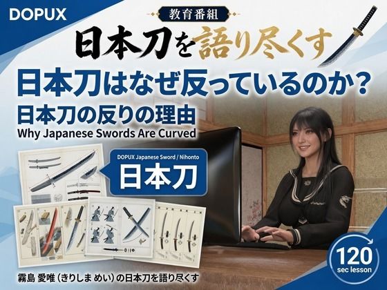 パンチラガチャ★霧島 愛唯（きりしま めい）『日本刀を語り尽くす』第1章-まず「日本刀とは何か」を知る（002-日本刀はなぜ反っているのか？）【Ozone_Layer】