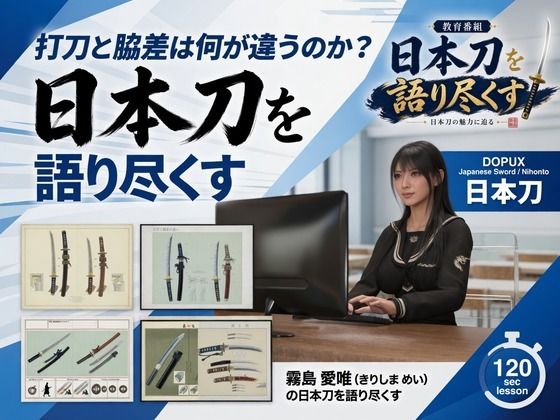 パンチラガチャ★霧島 愛唯（きりしま めい）『日本刀を語り尽くす』第1章-まず「日本刀とは何か」を知る（004-打刀と脇差は何が違うのか？）【Ozone_Layer】