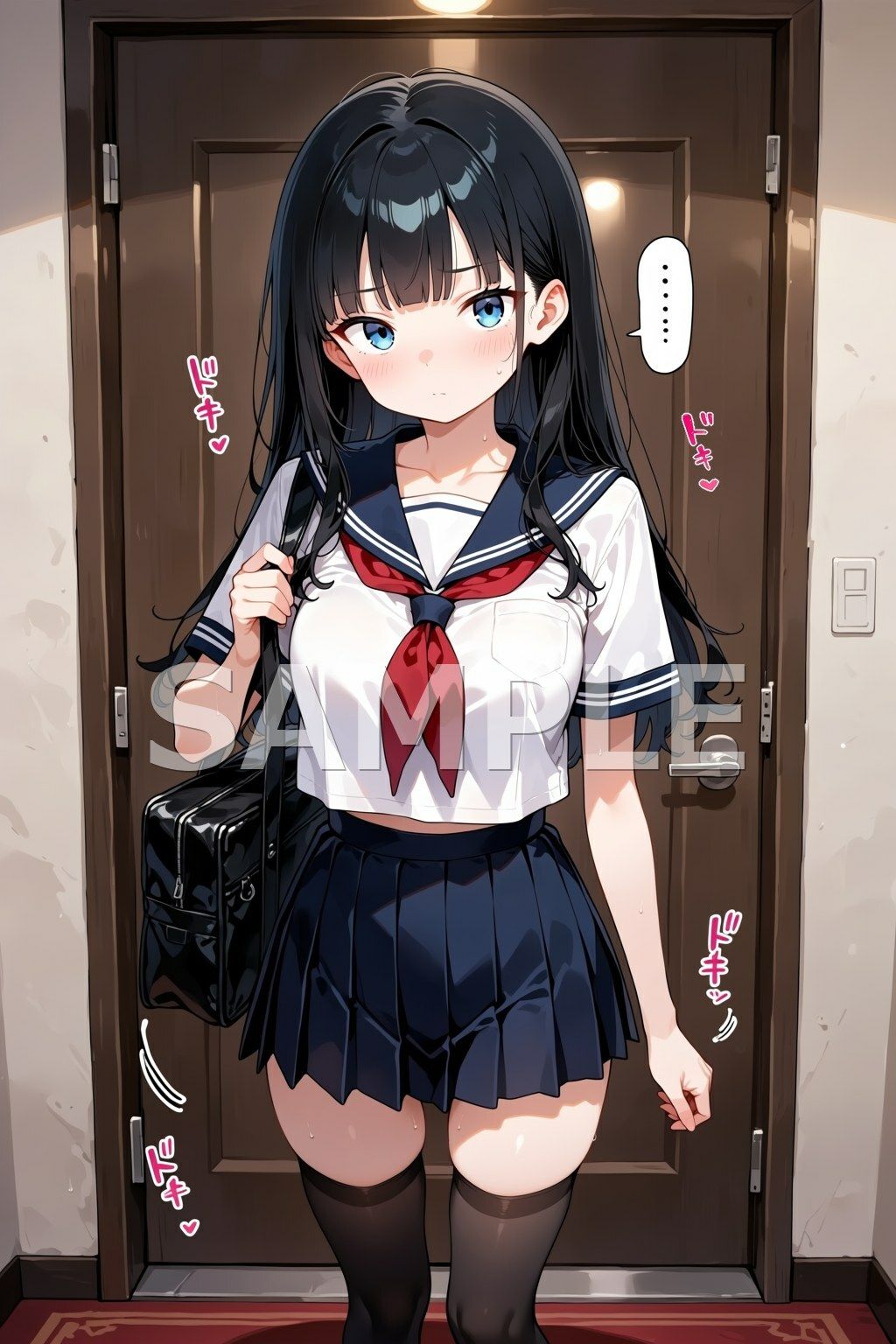 【特典ショート動画付】「…本当にお金、くれるんですよね？」真面目な黒髪巨乳女子〇生・栞ちゃんが初めてのホテルでおじさんに弄ばれる記録 画像1