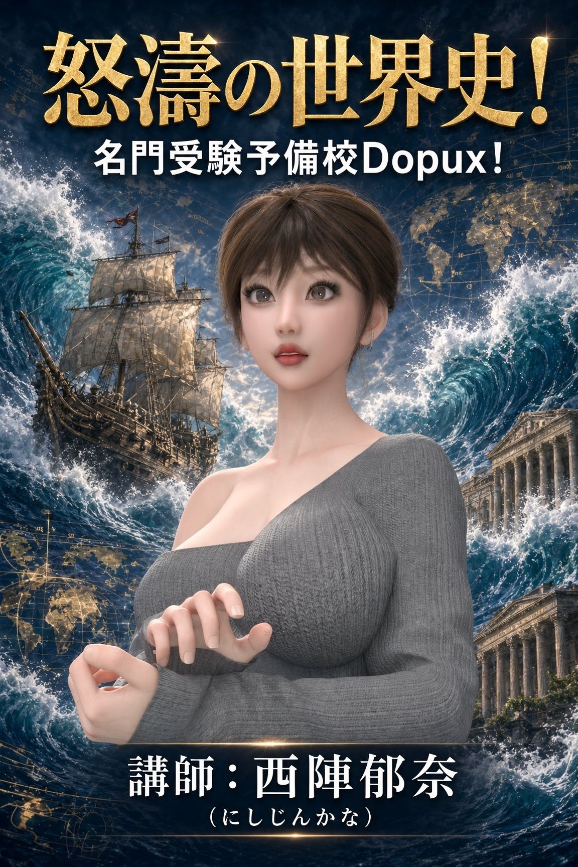 パンチラガチャ★西陣郁奈(にしじんかな)強豪予備校『DOPUX(ドピュックス)』で大学受験生向け講座(世界史)を教える名物講師!(Vol.004:ヨーロッパ人到来以前の北米にはどんな社会があったのか?) 画像1