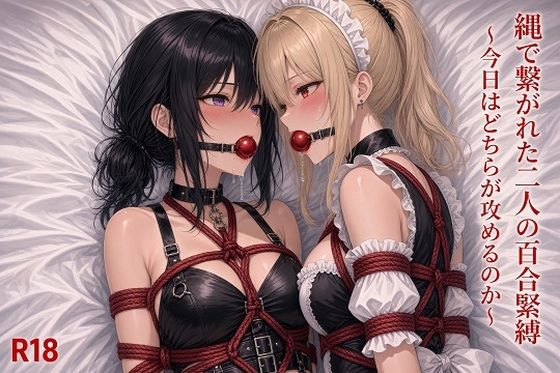 縄で繋がれた二人の百合緊縛 〜今日はどちらが攻めるのか〜 の表紙