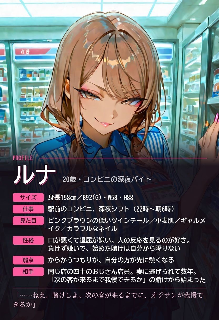 コンビニ夜勤ギャル ─ 深夜、おじさん店員とバレないようにヤる話 ─
