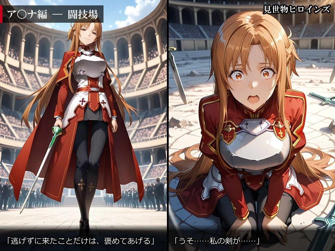 【500枚】見世物ヒロインズ 〜強い女ほど、よく堕ちる〜 SA〇編 ア〇ナ＆直〇＆シ〇ンの作品画像 2