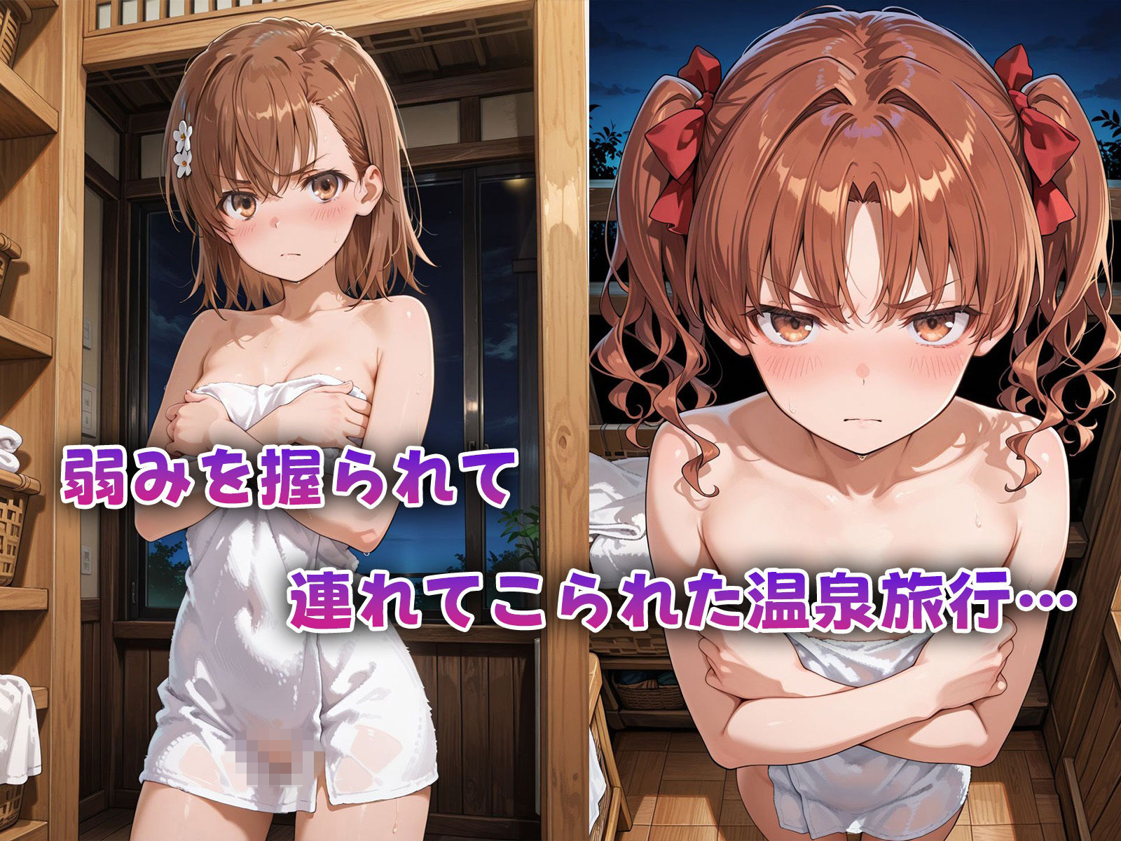 弱みを握られて温泉旅行に…快楽に溺れてしまい、ちんぽに依存しました【美琴&黒子編】 1枚目