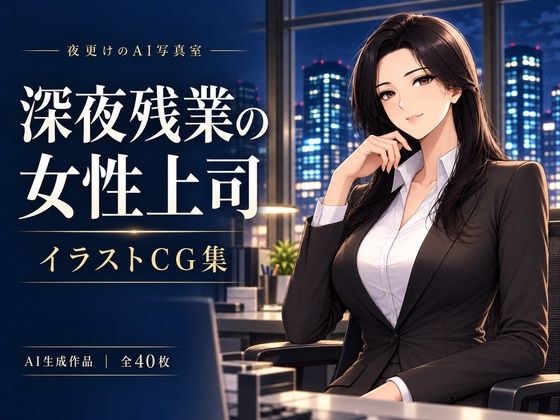深夜残業の女性上司 ― イラストCG集 ―