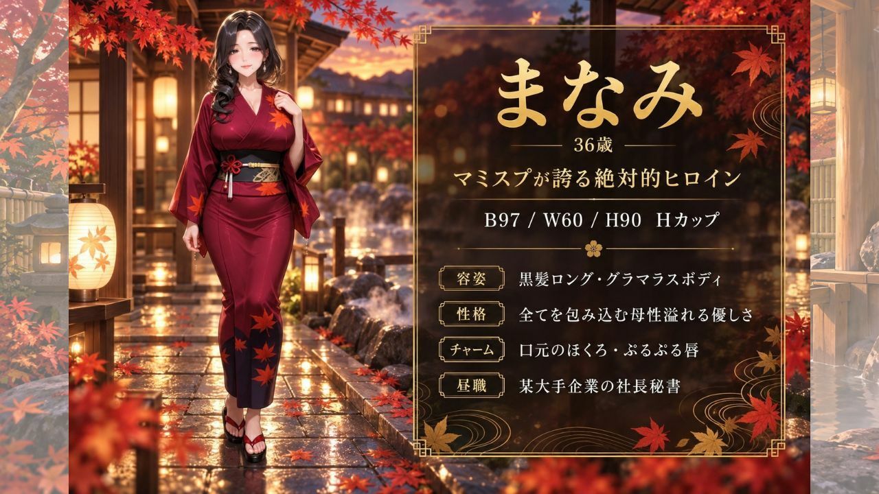 【4KアニメAV】爆美女人妻と行く秋のお忍び温泉旅行 画像4