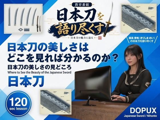 パンチラガチャ★霧島 愛唯（きりしま めい）『日本刀を語り尽くす』第1章-まず「日本刀とは何か」を知る（009-日本刀の美しさはどこを見れば分かるのか？）【Ozone_Layer】