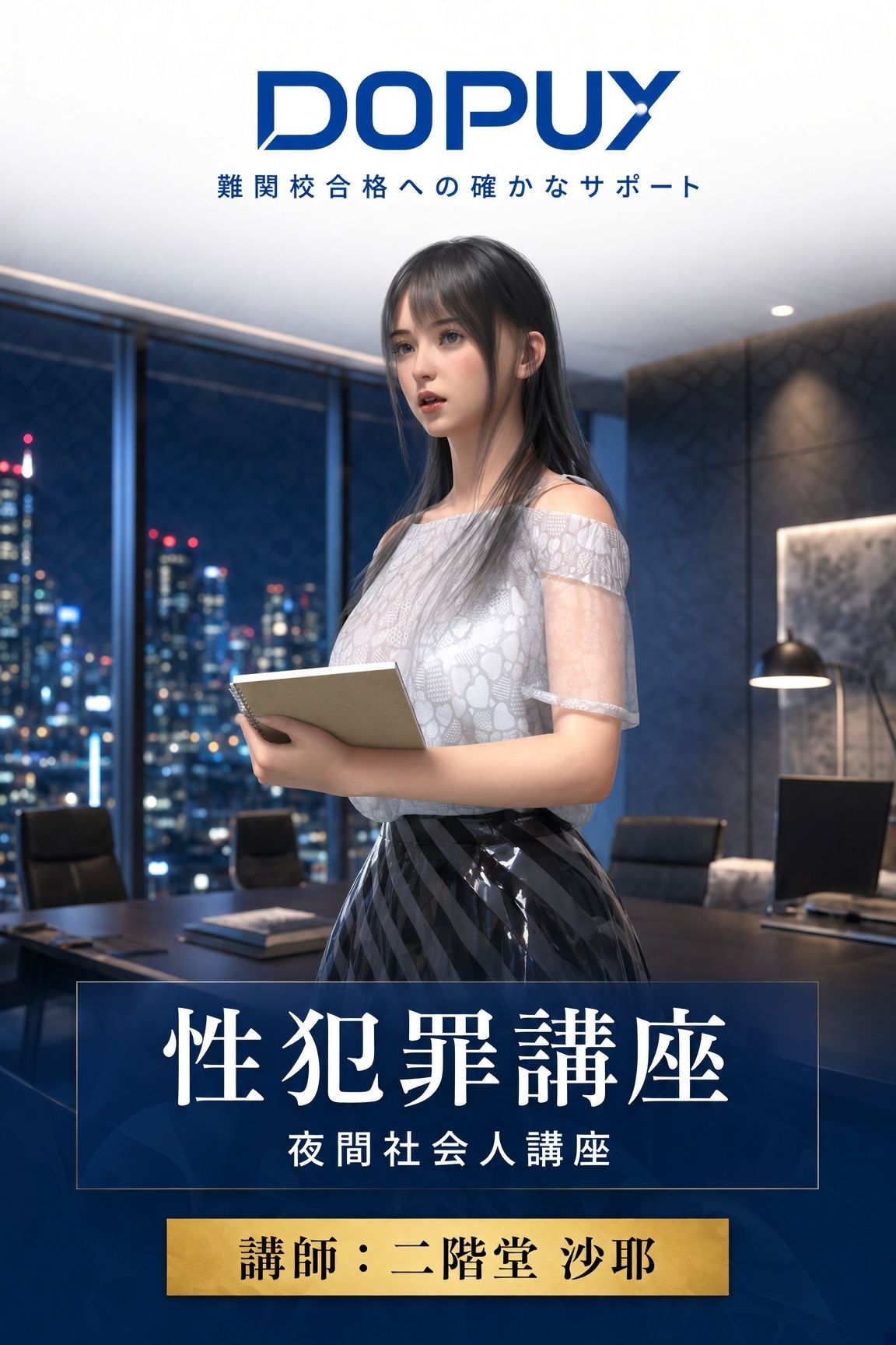 【△20】パンチラガチャ★二階堂 沙耶 大学に進学し強豪予備校『DOPUX（ドピュックス）』で社会人向け講座（性犯罪）を教える名物講師に！（Vol.022:盗撮（条例＋撮影罪））のサンプル画像 1