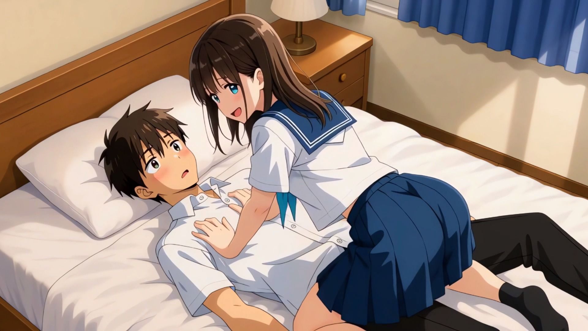 川口さんは泣いてる山本君をしゃせいさせたい♂♀制服前戯編 画像4