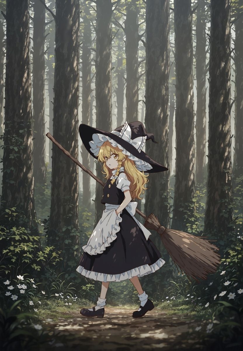 霧雨魔理沙と森の触手植物