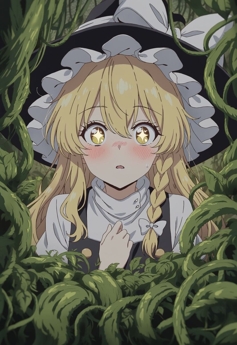 霧雨魔理沙と森の触手植物
