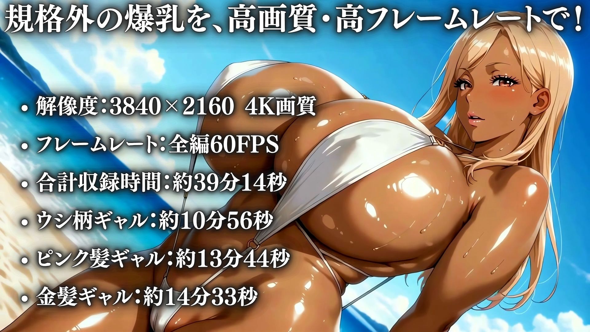 おっぱいのデカさ最上級 3人の黒ギャルビーチで大乱交 『揺れ動く3つの爆乳』 画像10