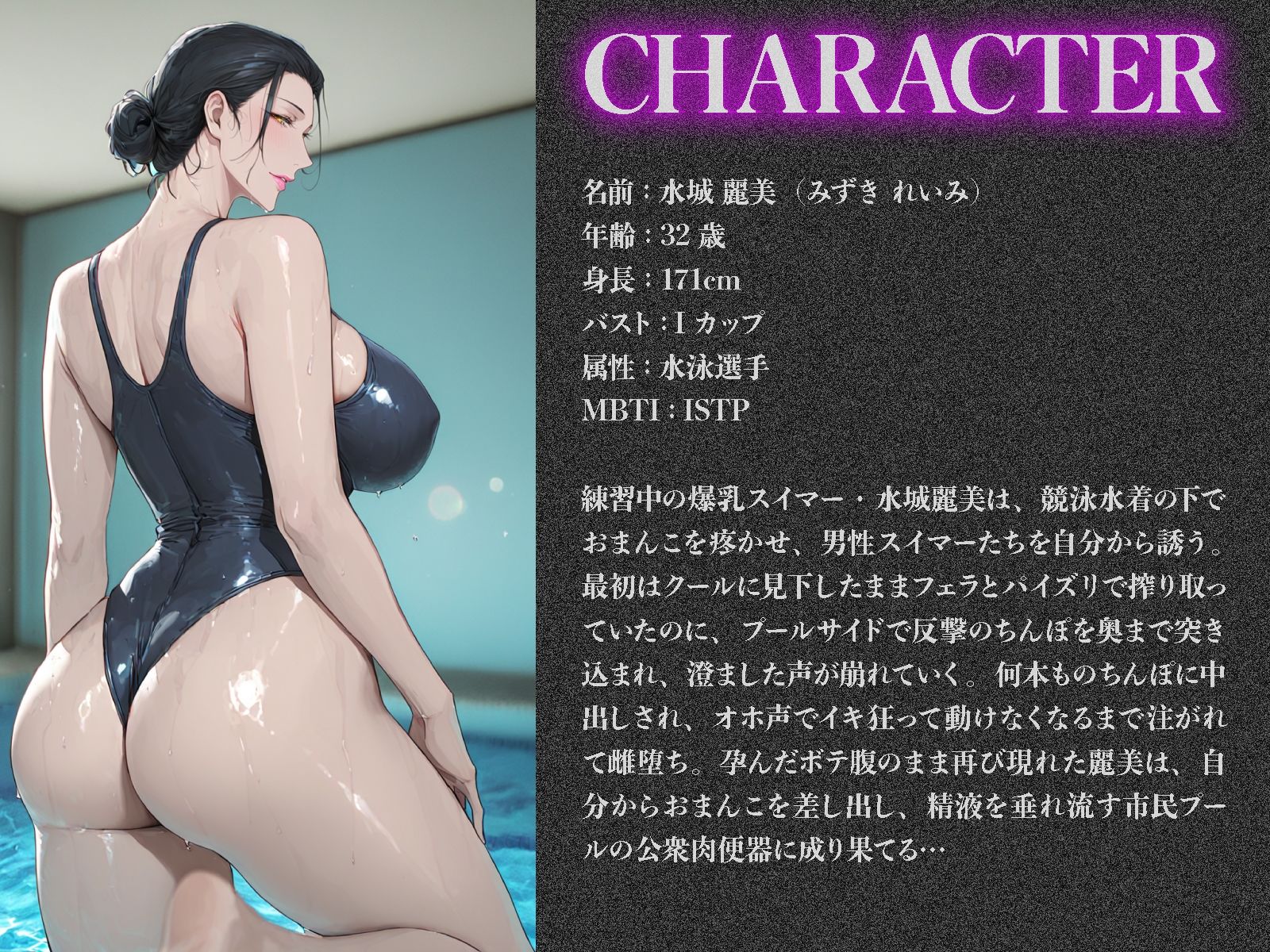 クールな爆乳美人スイマー、雌堕ちして市民プールの公衆肉便器になった話 画像1