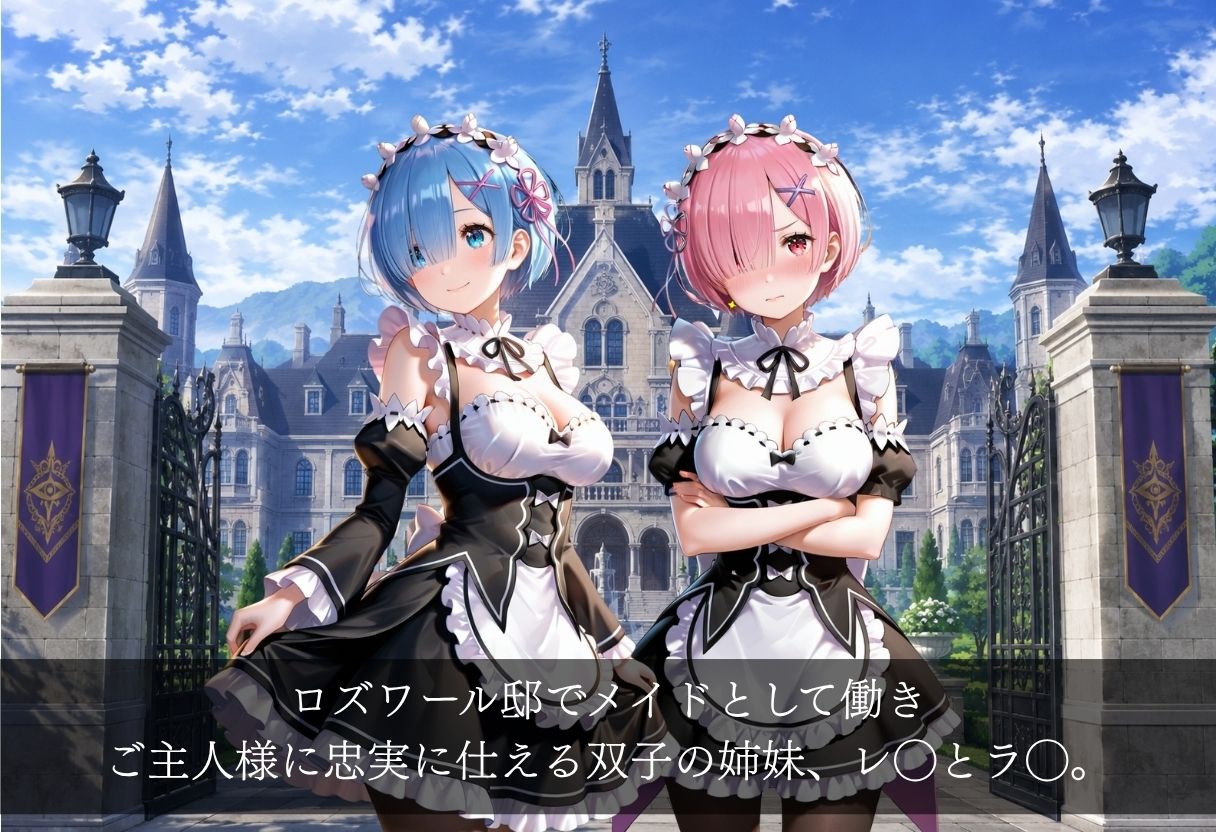 ロズワール邸の代理主人の性処理メイド、レ◯とラ◯
