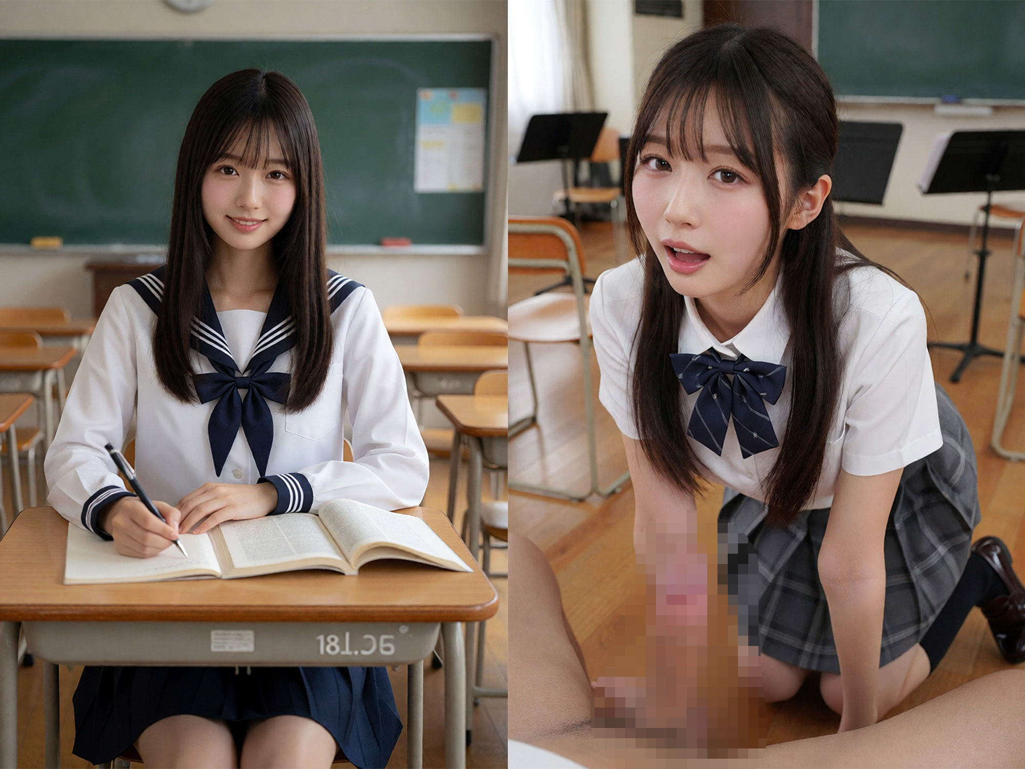 演奏中に生挿入 授業は真面目な吹奏楽部JK 〜合奏の合間に顧問が挿入して中出し〜 画像2
