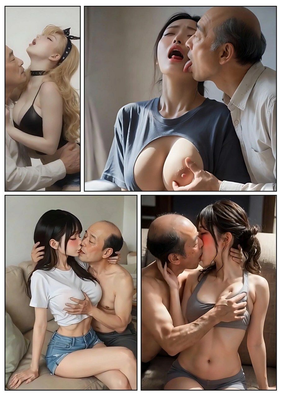 美女とおじさんのディープキス キス好き大集合♪7 画像8