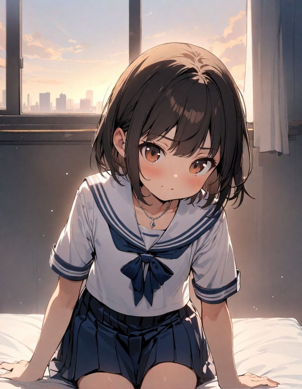 息子の友人  貧乳少女と中出しSEX  種付け！保健室で禁断のセックス