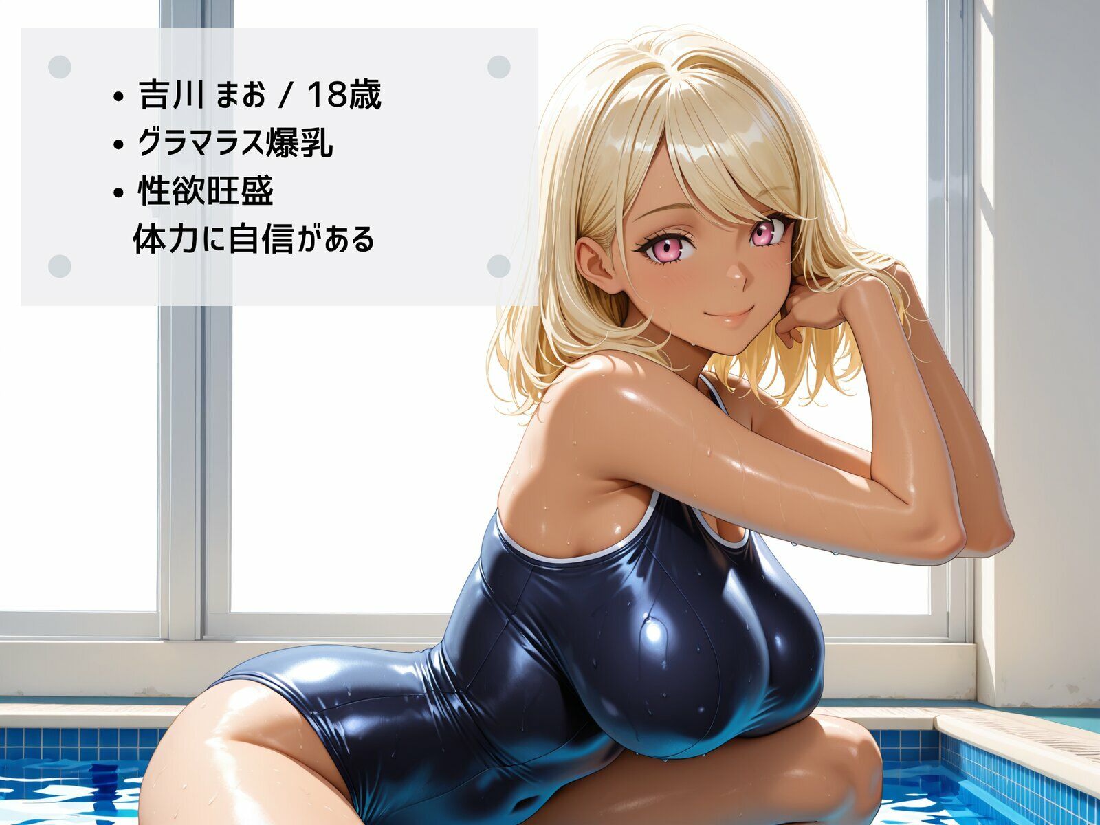 【4K高画質/120fps】 揺れるおっぱい!水泳部の爆乳ギャルJKに誘惑されてエッチな居残り練習5