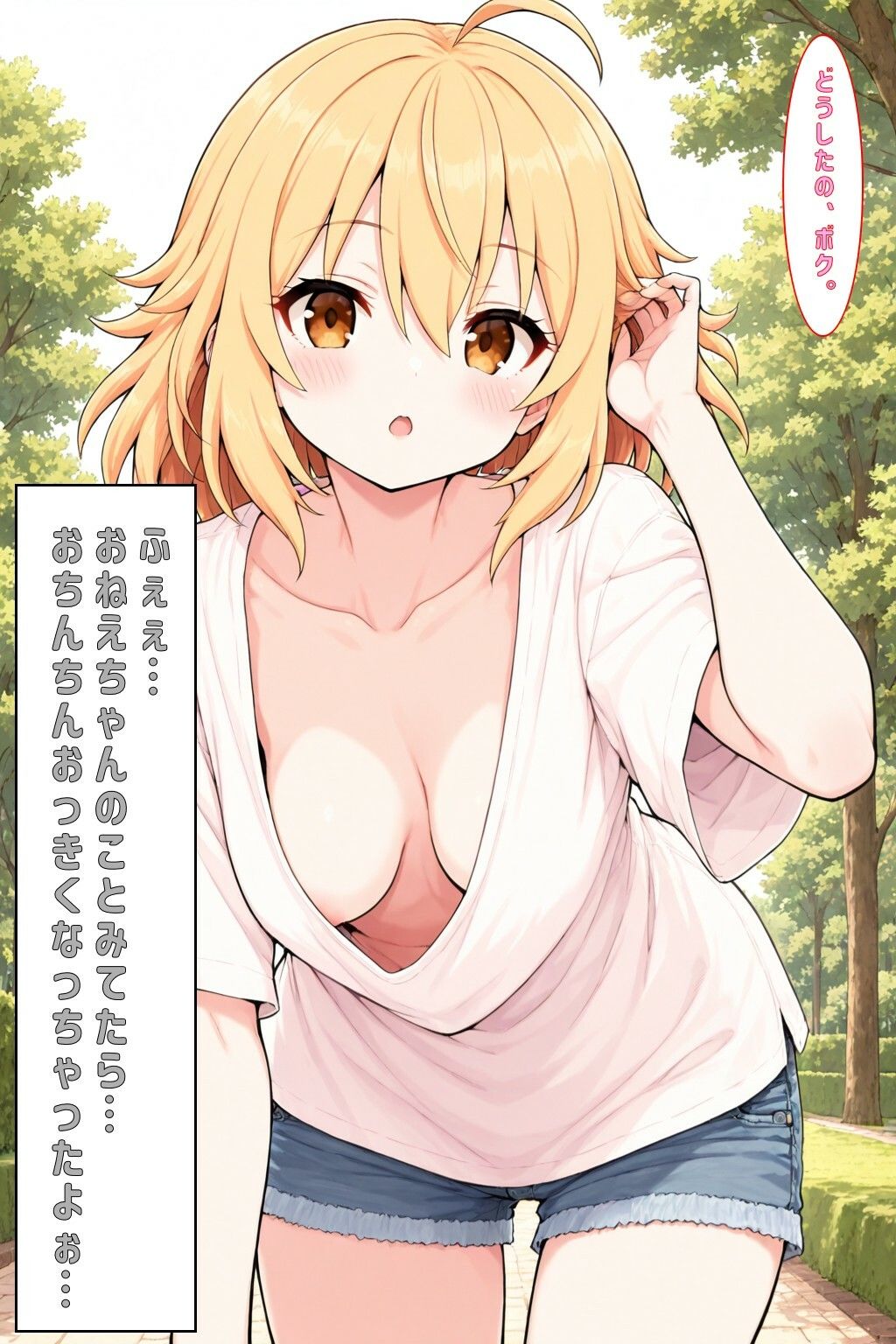 ふぇぇおちんちんおっきくなっちゃったよぉ…