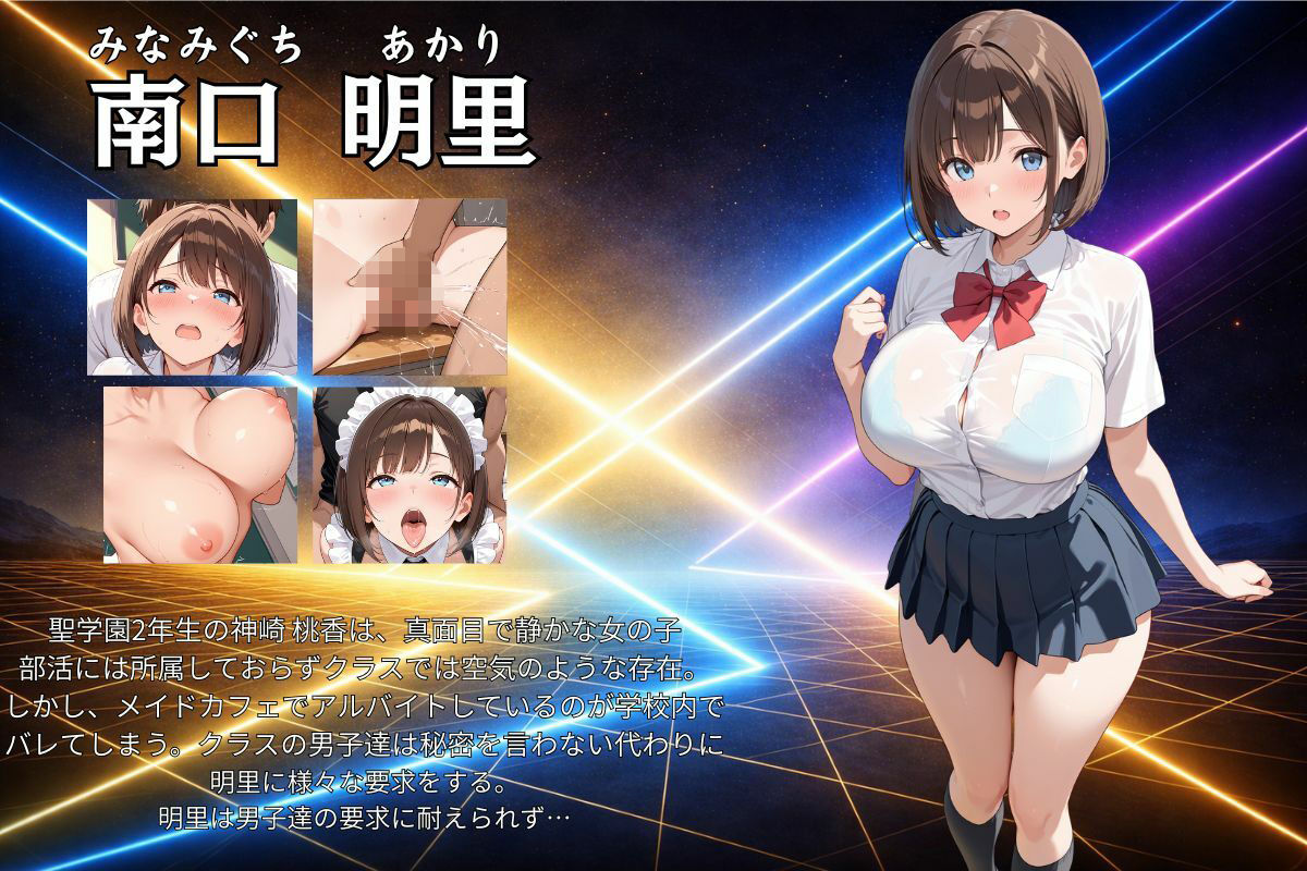 聖凛学園 神崎 桃香の秘密のバイトは超エロいメイド。男子学生に正体を知られ、何度も犯●れる日々。 画像1