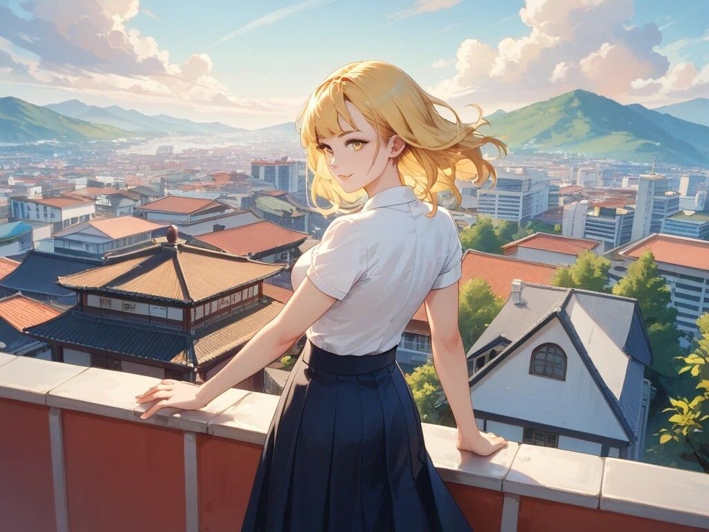 白エプロン家政婦と紅葉を楽しむ美女と屋上プレイと雨宿り古民家7