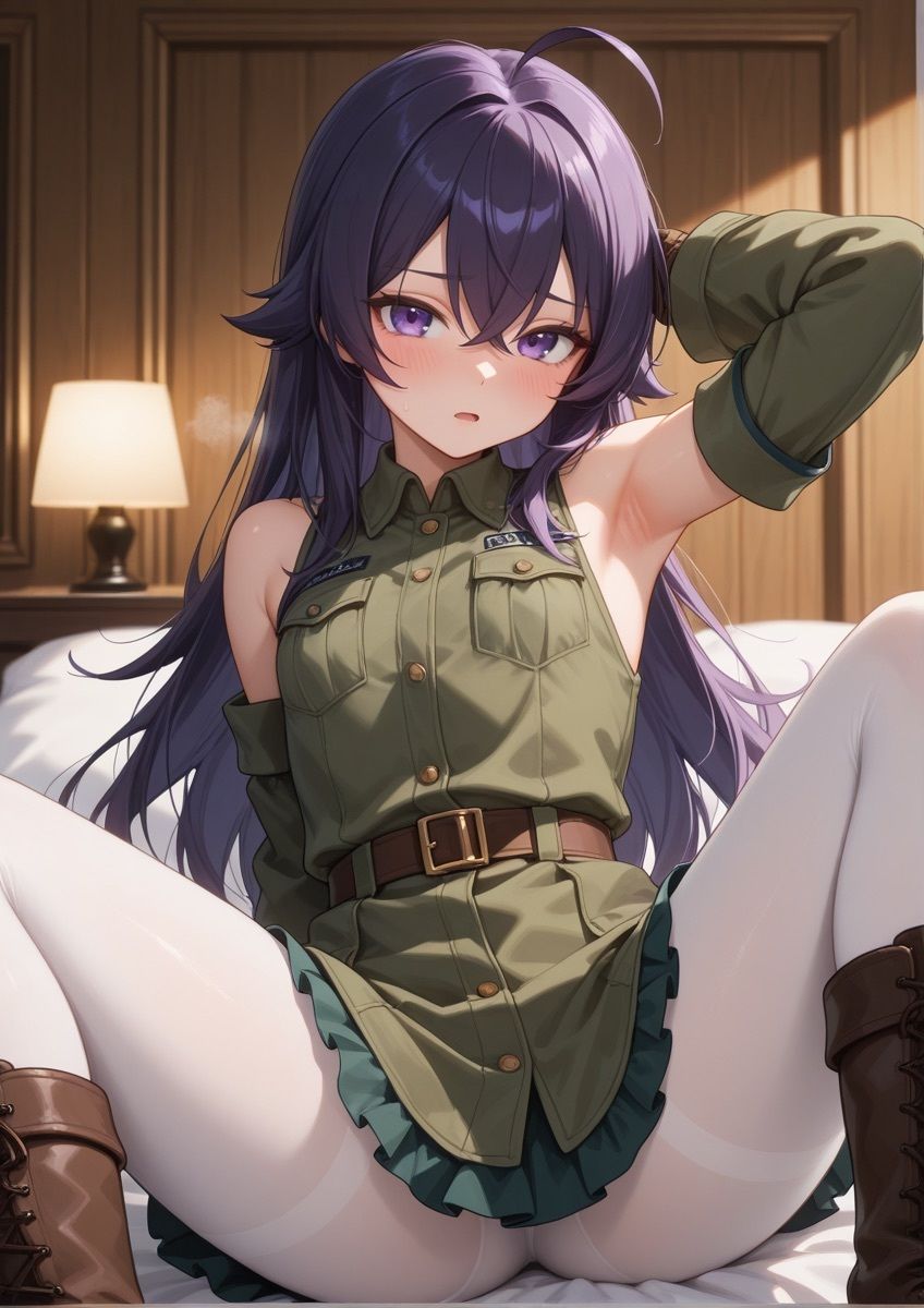 ミリタリー風の衣装の女の子がセクシーポーズで押し倒されてるやつ 1 画像6